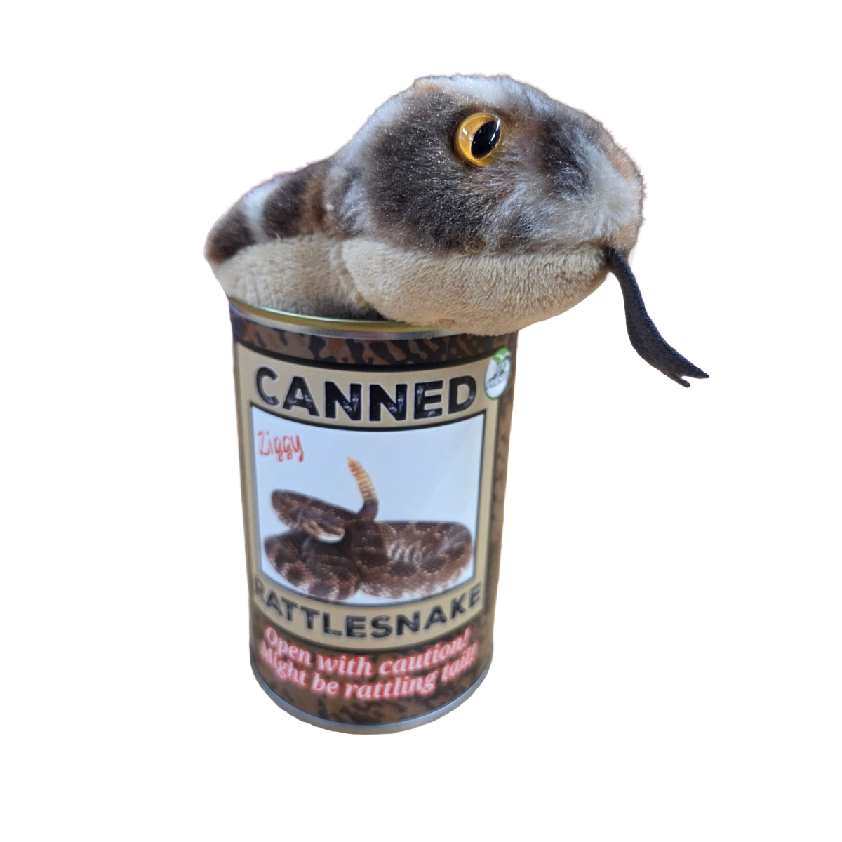 Canned Gifts - Wholesale Stuffed/Plush Toy - Kids & Baby - Ziggy the Canned Rattlesnake Stuffed Plush w/Funny Jokes5