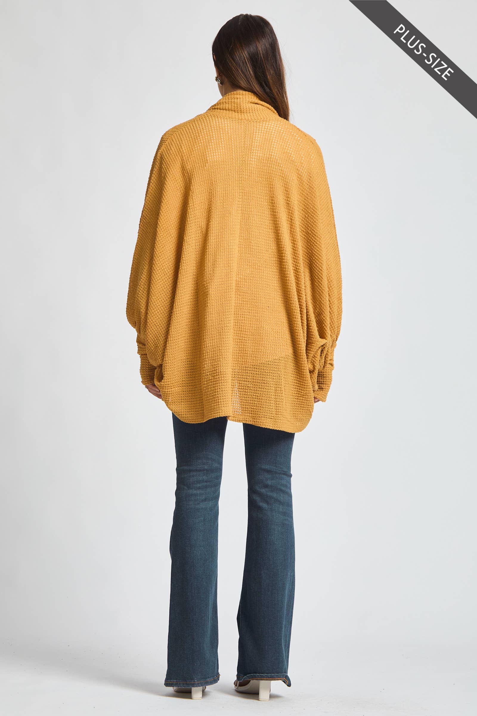 Dear Scarlett - Wholesale Cardigan - Women's - PLUS SIZE Crochet Knit Cardigan Batwing Sleeve2