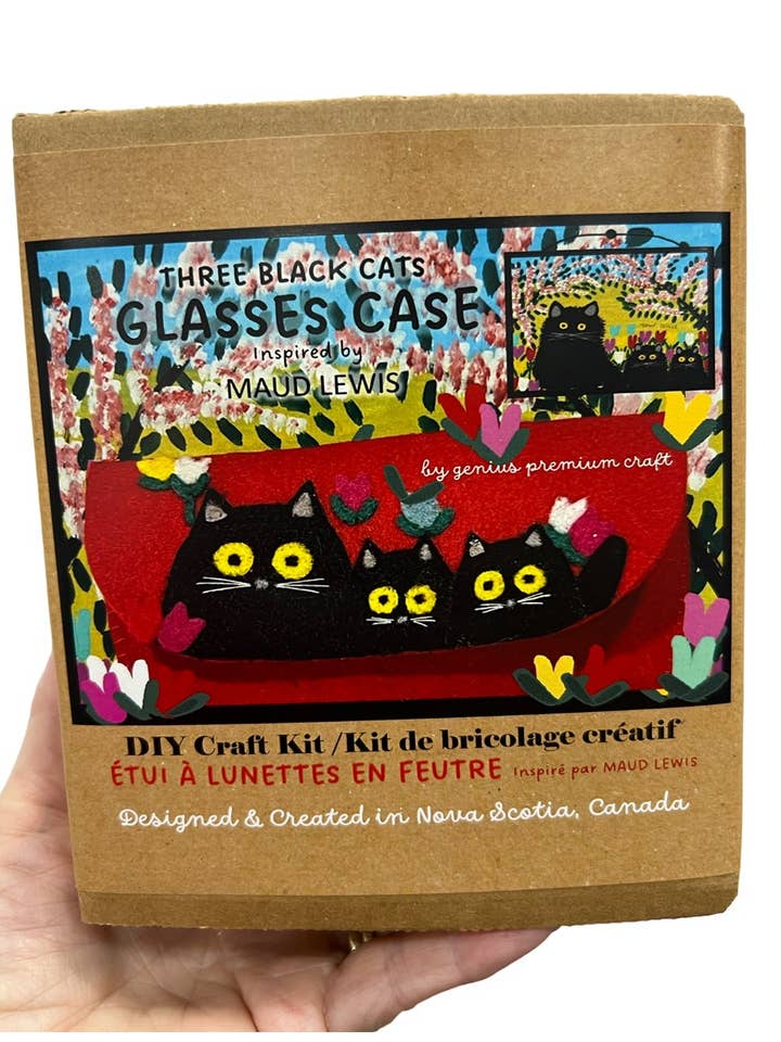 Maud Lewis-geïnspireerde brillenkoker doe-het-zelfpakket voor wholesale door Genius Premium Craft