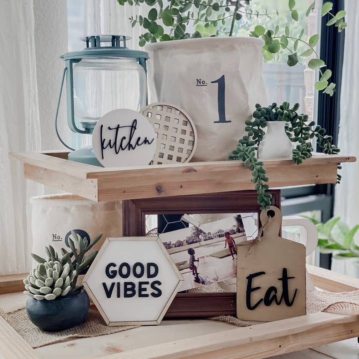 Magnolia Makers - Wholesale Decorative Tray - Good Vibes Tiered Tray Decor