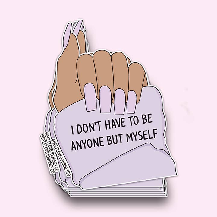 Self Care Positive Affirmation Nail Sticker Water Resistant för wholesale av Selflovejourneyco