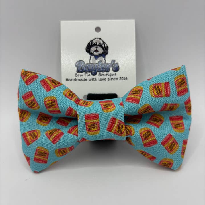 Peanut Butter Jars dog Bow Tie, dog bow tie for wholesale by Baylor's Bow Ties