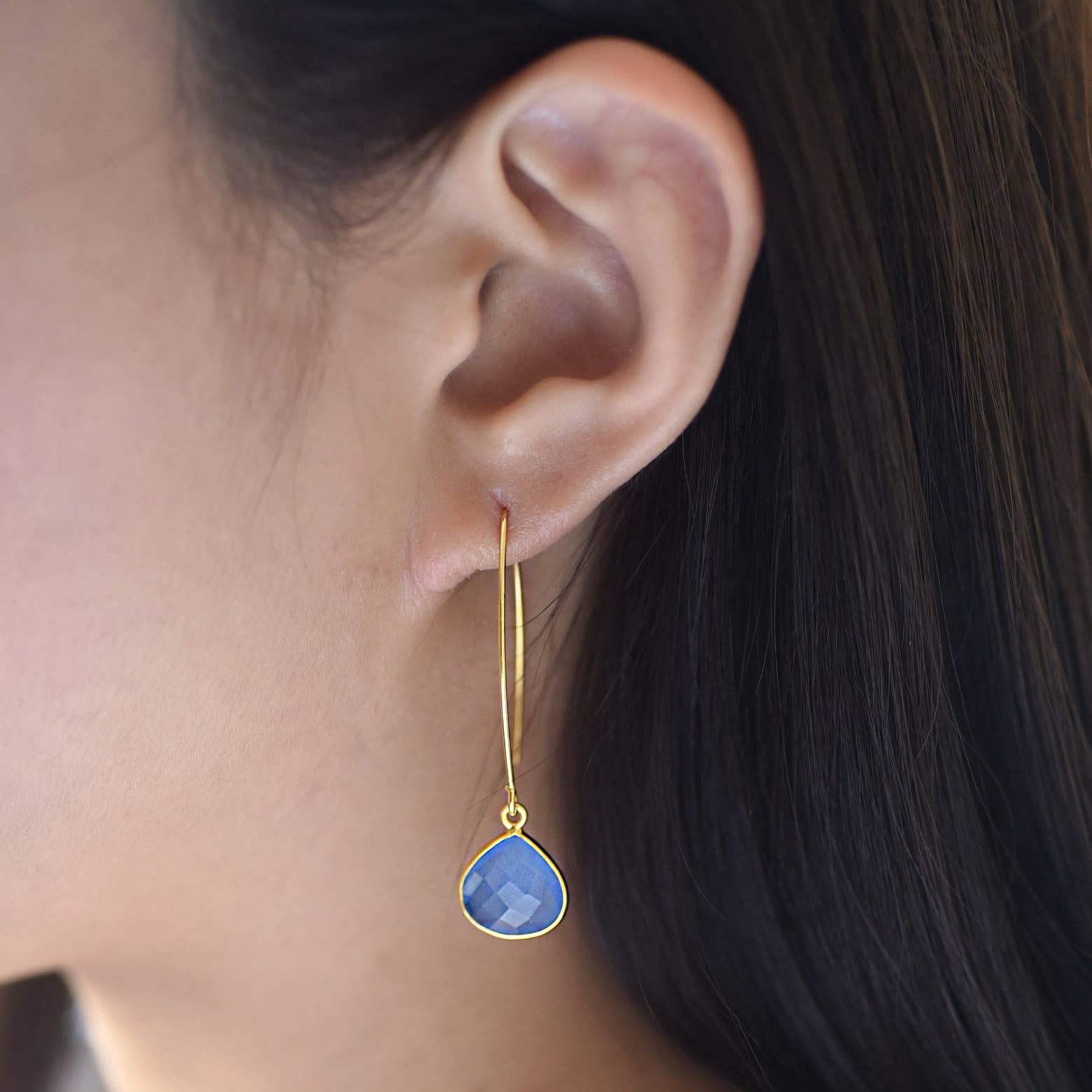 FELIX Z DESIGNS – Brincos de argola por atacado – Brincos de fio de peixe de pedra preciosa artesanal3