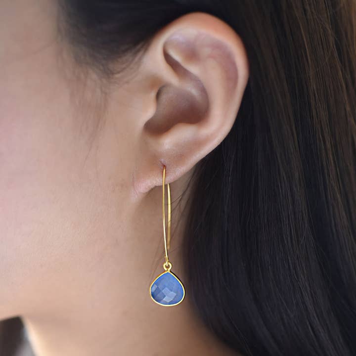 FELIX Z DESIGNS – Engroshandel Hængeøreringe og creoløreringe – Håndlavede Tear Drop Gemstone fisk wire øreringe3