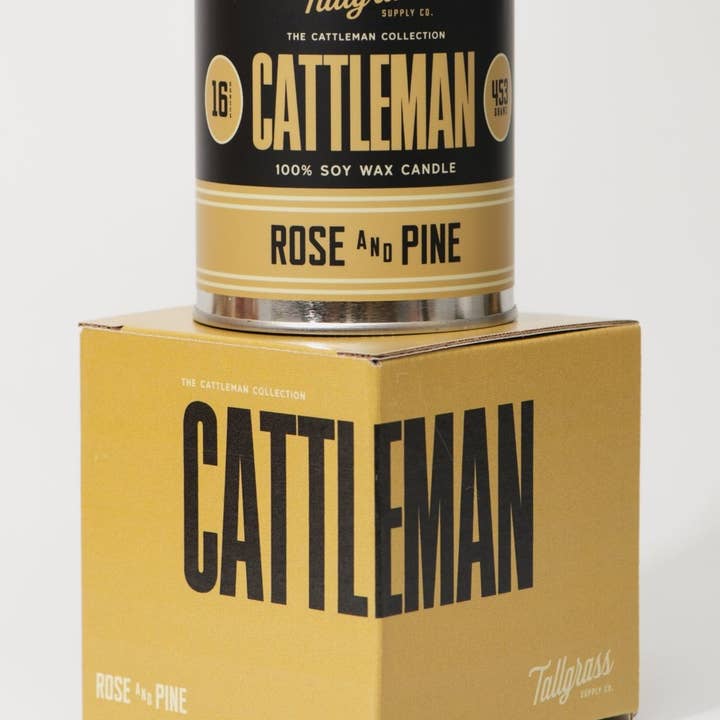 Tallgrass Supply Co - Wholesale Jar/Filled Candle - Cattleman - Rose & Pine2