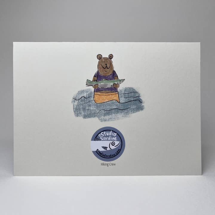 Studio Sardine - Wholesale Everyday Greeting Card - Hiking Crew A7 Size Notecards, Blank Greeting Cards