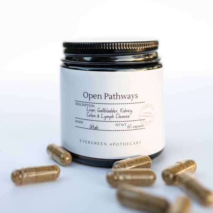 Evergreen Apothecary - Wholesale Oral Supplement/Vitamin - Open Pathways - Liver, Gallbladder, Kidney, Colon, LymphÂ