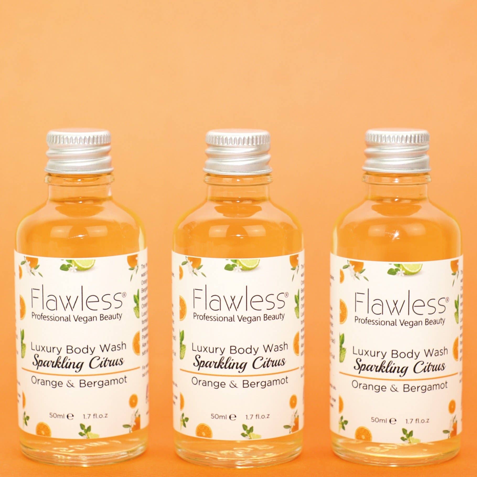 Flawless – wholesale Body wash/shower gel – Luxury Shower Gel - Orange & Bergamot - Plastic free, Vegan1