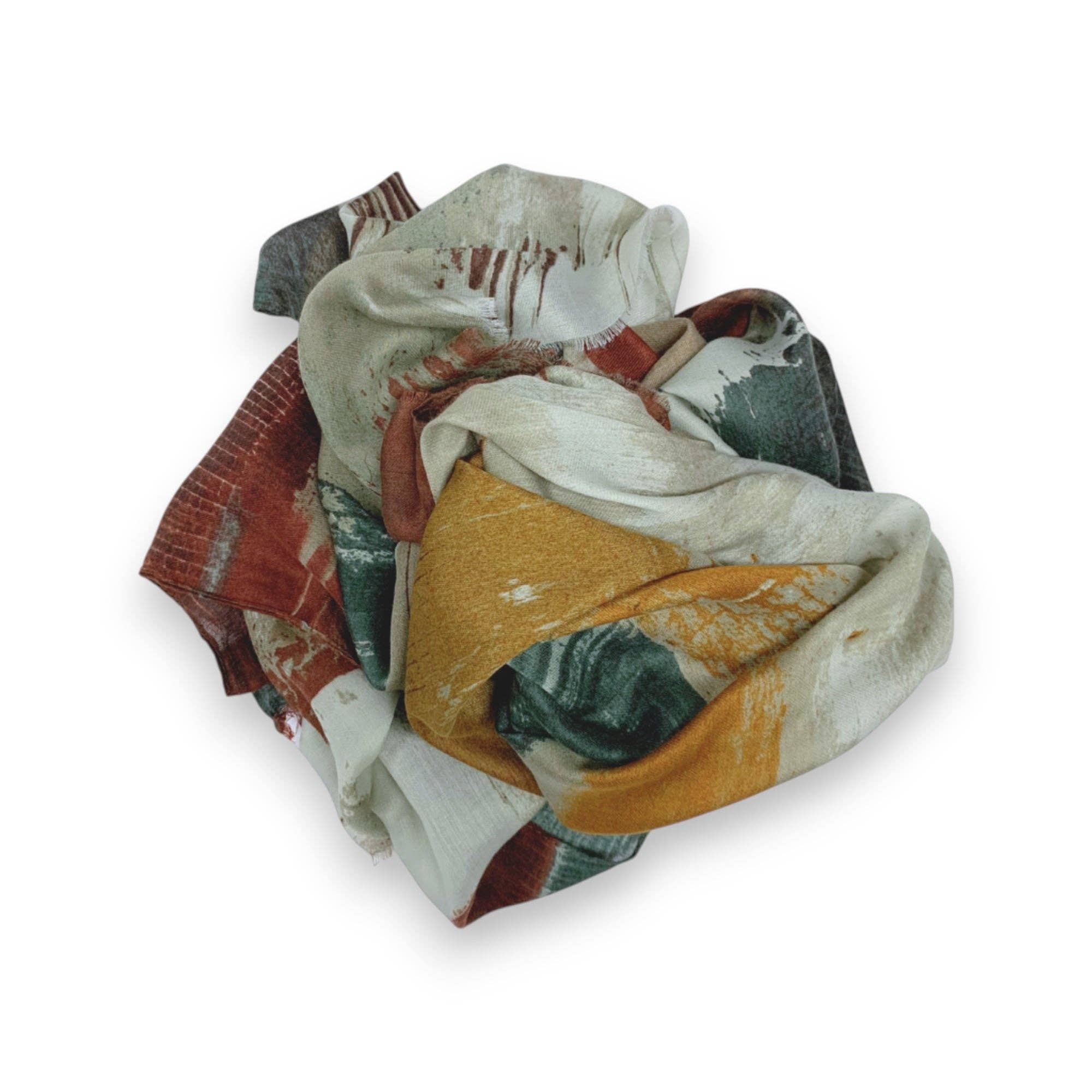 Lili Scarves (US Duty Free) – wholesale Scarf – Women's – Brush Stroke Print Scarf9