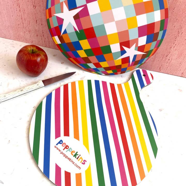 Poppekins – wholesale Cutting board – 'Disco ball' Large Vegetable Chopping Board 1