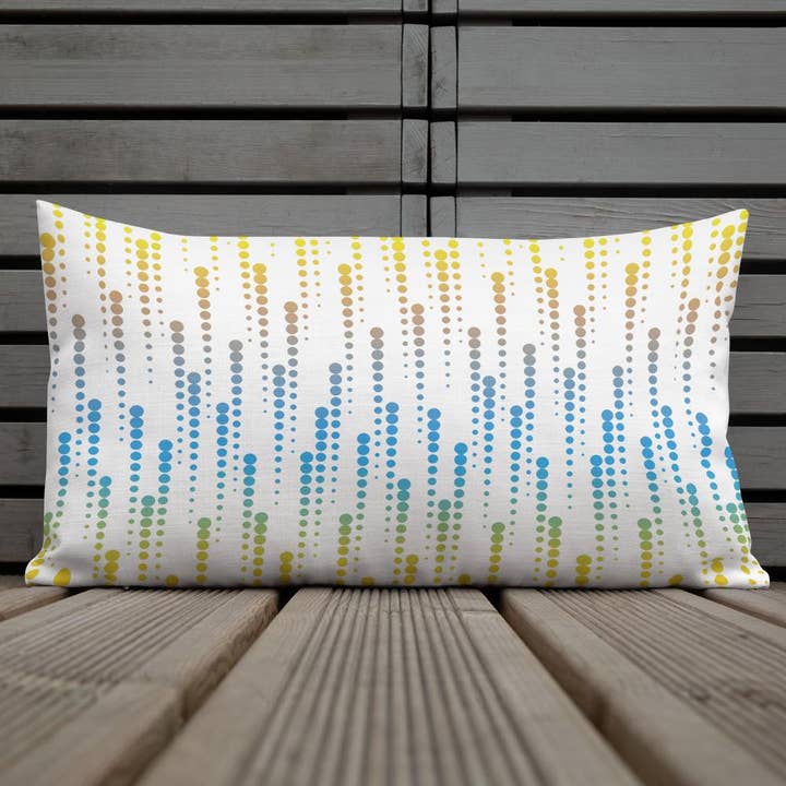 Farverige Dot Lines Pudebetræk for engroshandel hos Cushion Covers Store