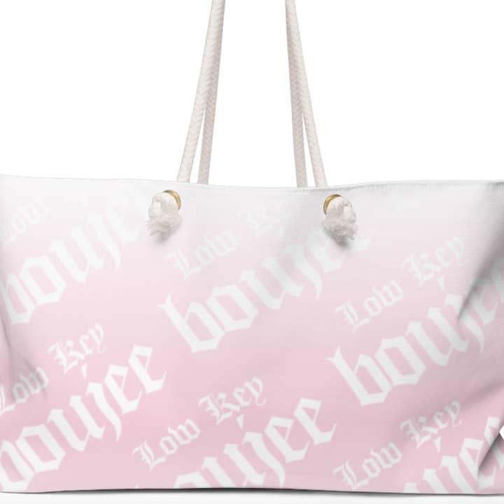 Low Key boujee all over pink tote ombre for wholesale by Game Face Team Shop