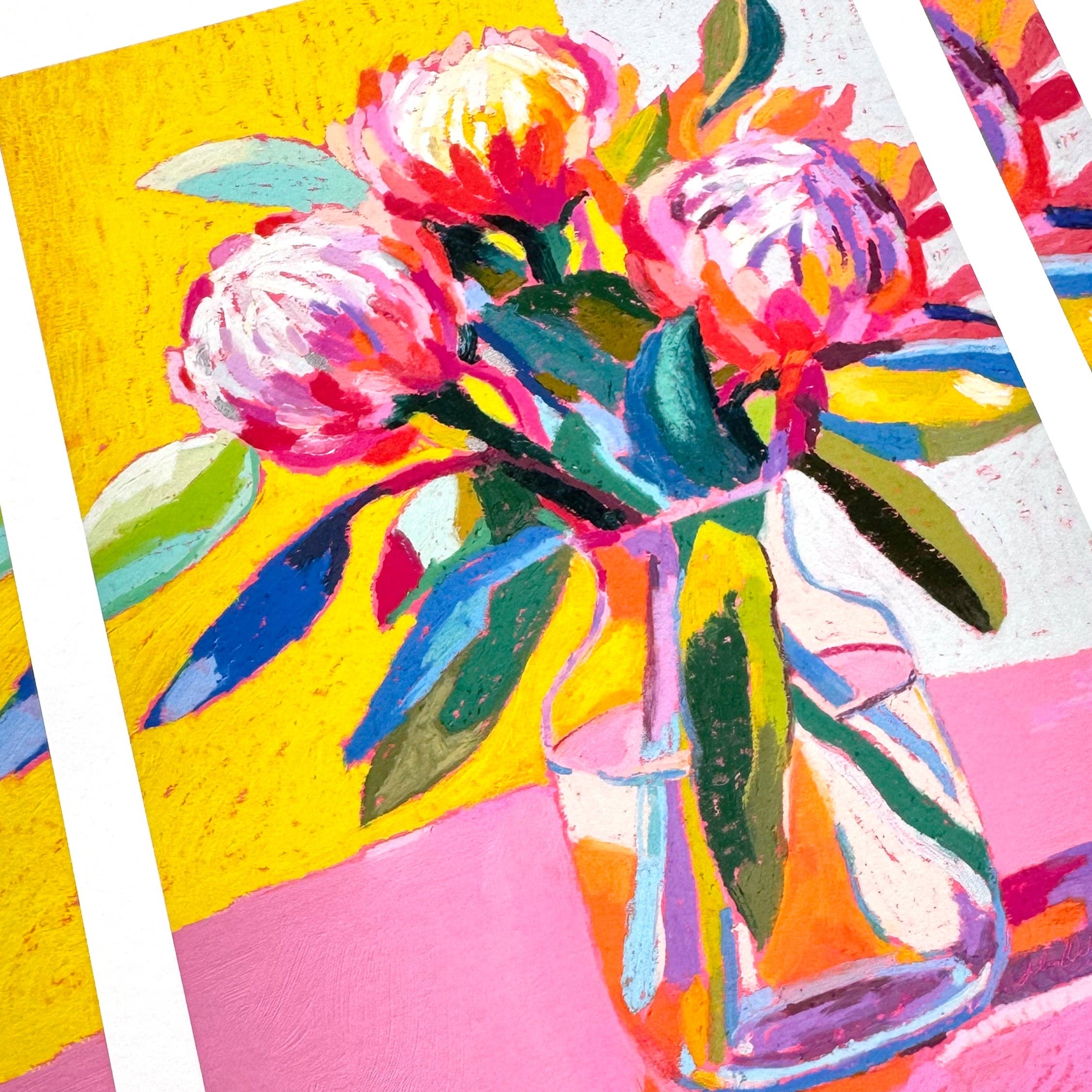 Julia Ockert - Wholesale Art Print - Playful Protea Flowers Art Print11