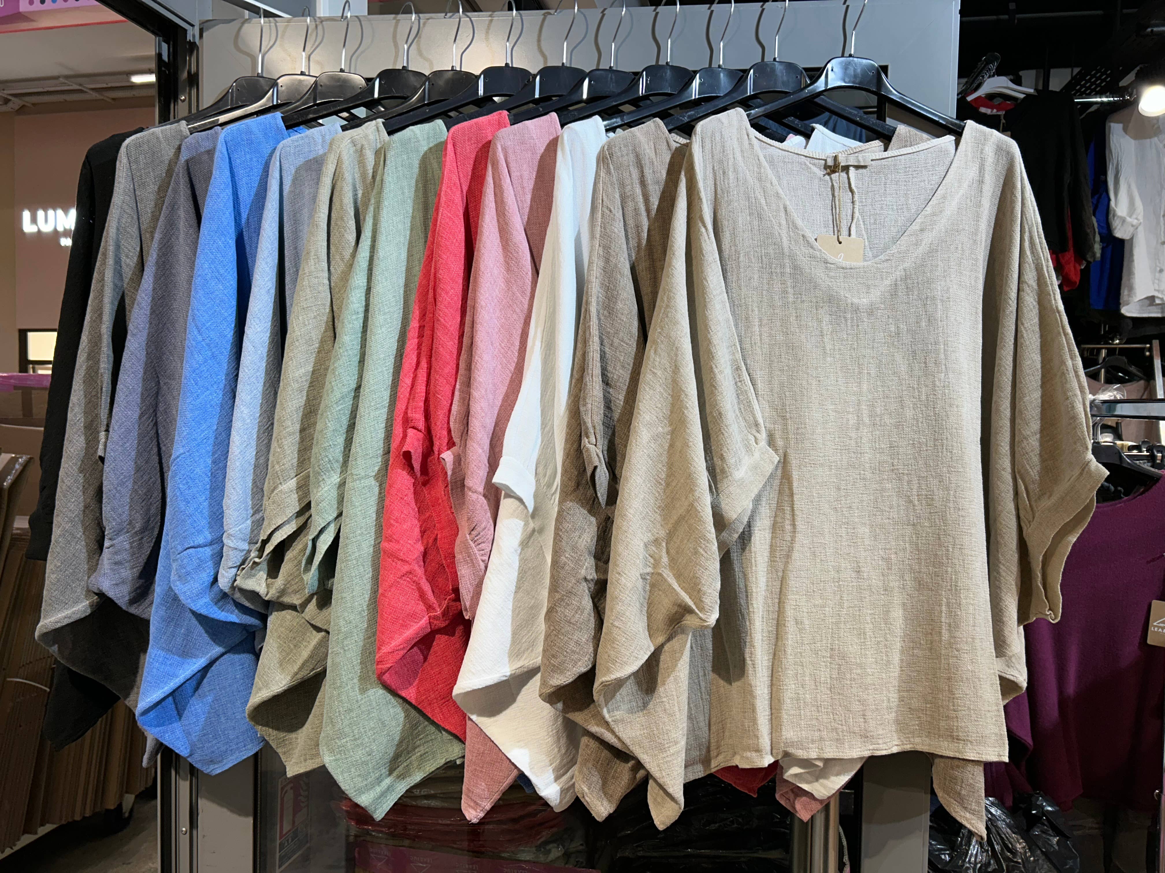 LÉA & LUC - Vente Tunique – femme - Blouse en 50% lin et 50% coton REF. 465221