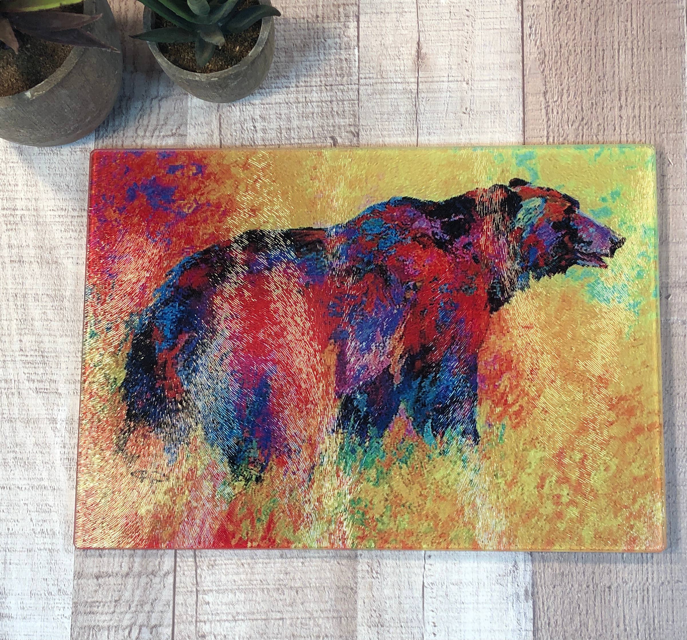 GP Originals - Wholesale Cutting Board - Bright Bear - 11" x 8" Tempered Glass Cutting Board2
