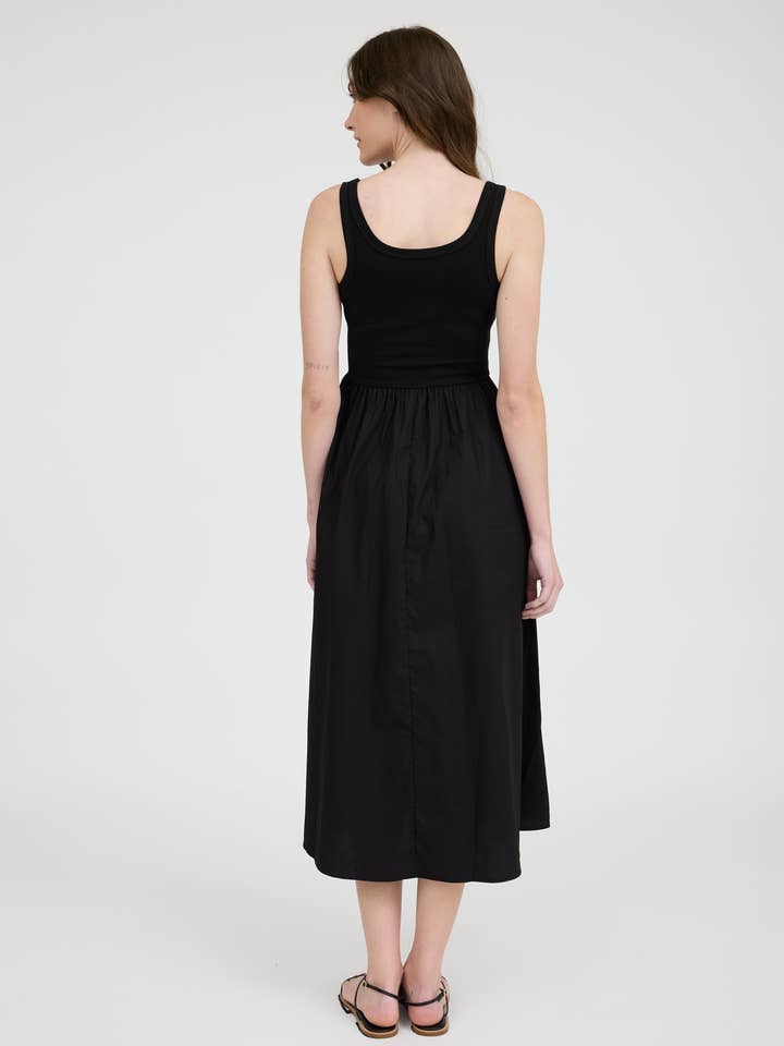 Blu Pepper - Wholesale Dress - Women's - MIX MEDIA TANK MIDI DRESS