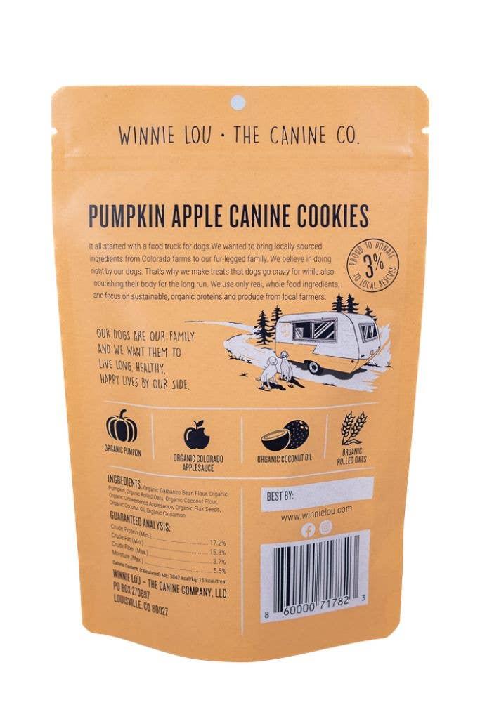 Winnie Lou - Wholesale Pet Treats - Dog - Pumpkin Apple Canine Cookies2