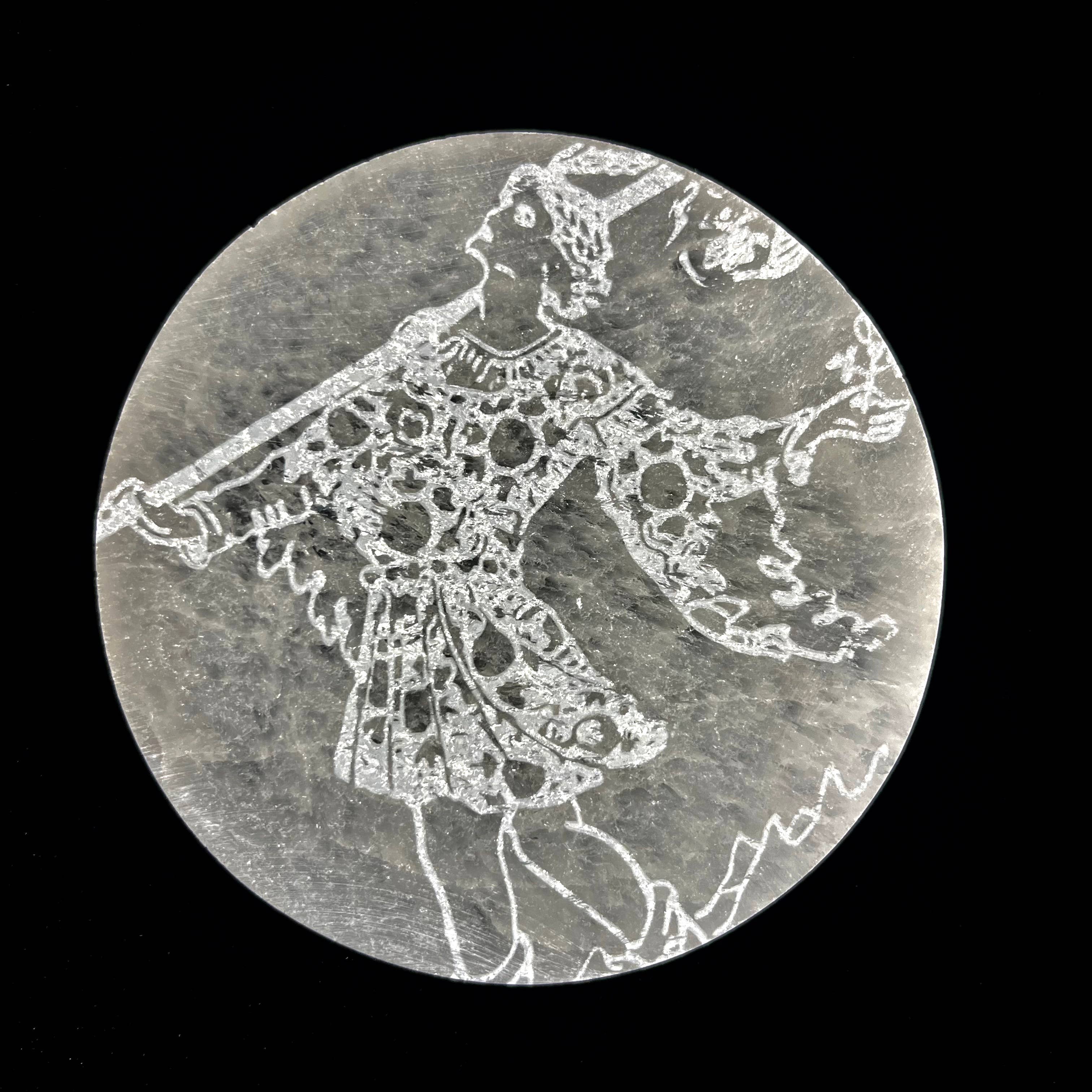Pelham Grayson Rose - Wholesale Crystal Charging Plate - Major Arcana Etched | Selenite Crystal Charging Plate10