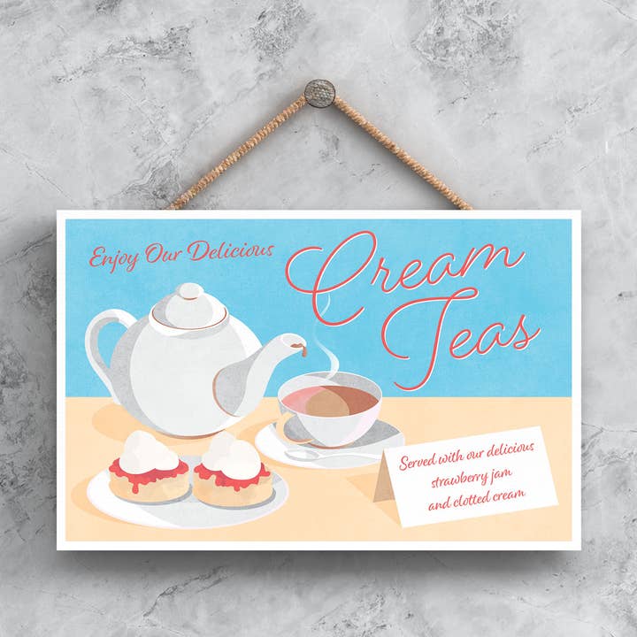 P0008 - Thés à la crème rouge avec confiture de fraises et crème caillée Dec pour la vente par Vivid Squid Wholesale