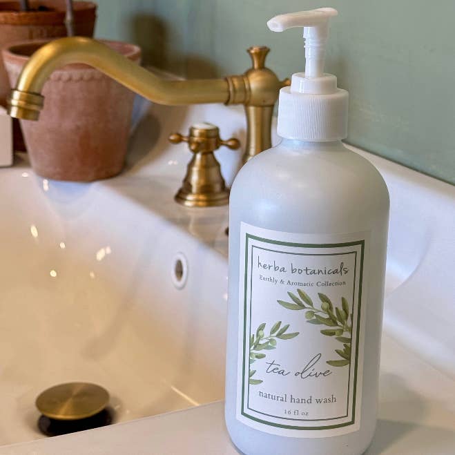 tea olive hand soap for wholesale by herba botanicals