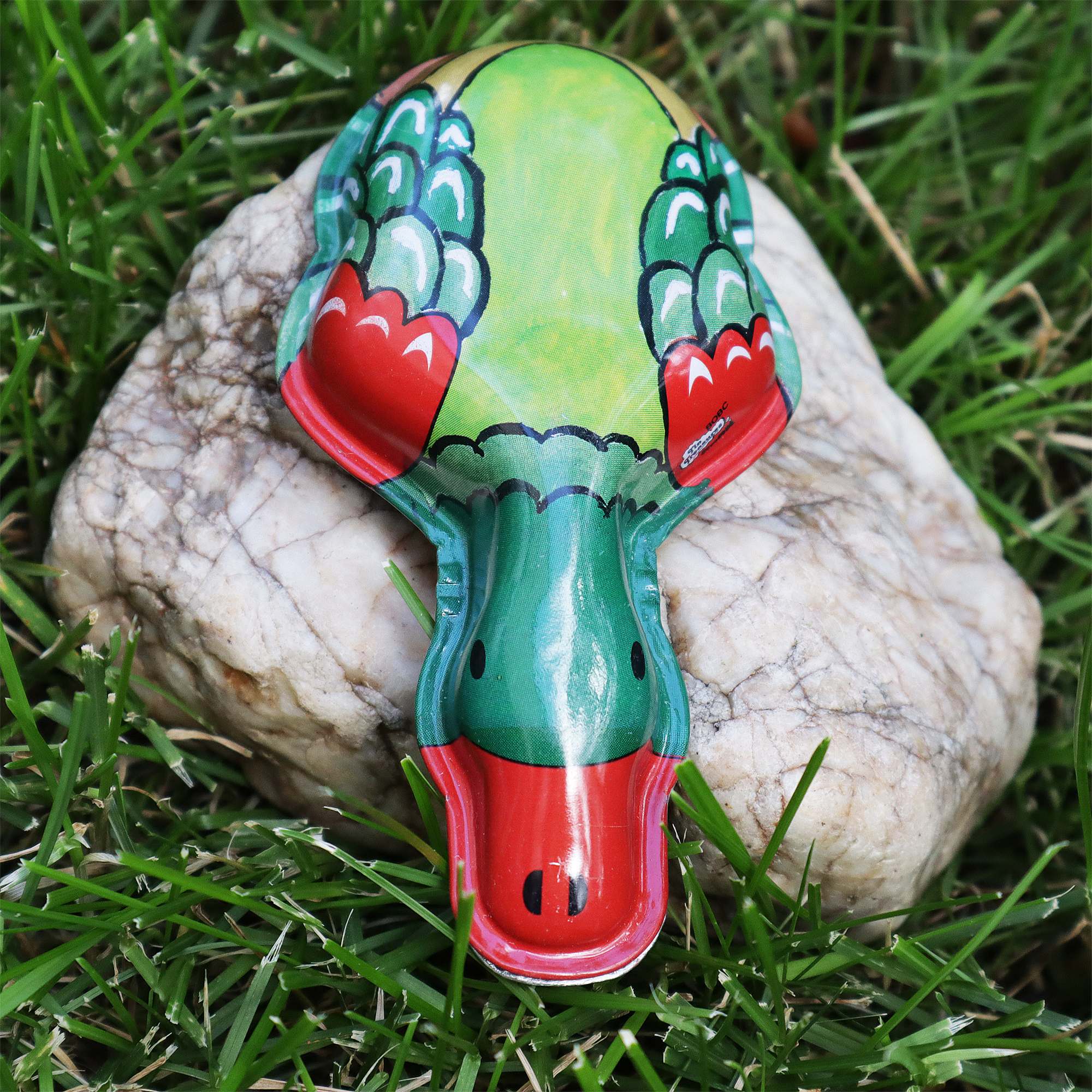 Tribal Trade GmbH - Wholesale Decorative Figurine - Tin Toy Snap Duck Green-Light Green Clicker Tin Duck5