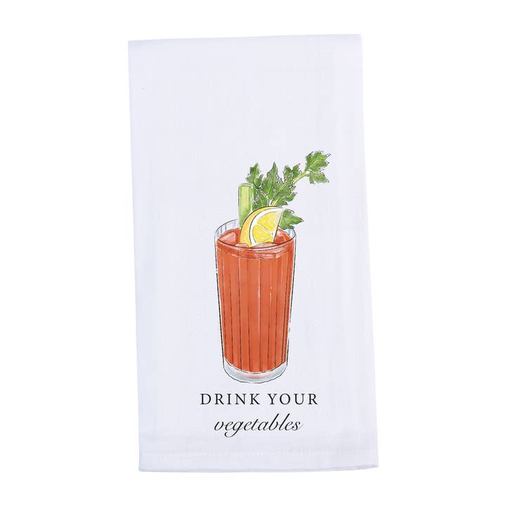 Drink je groenten Bloody Mary theedoek voor wholesale door Barrel Down South