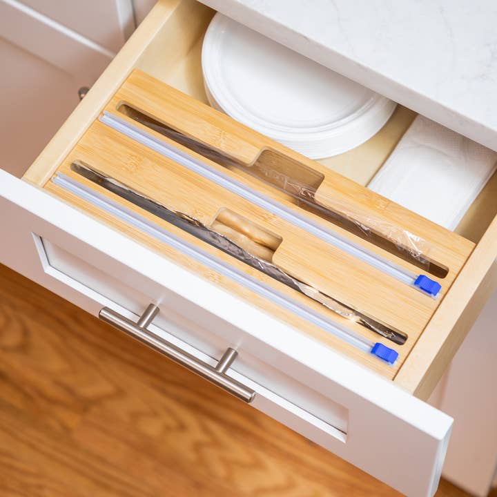 Core Home - Wholesale Kitchen Storage/Organizer - Bamboo Foil and Plastic Wrap Organizer