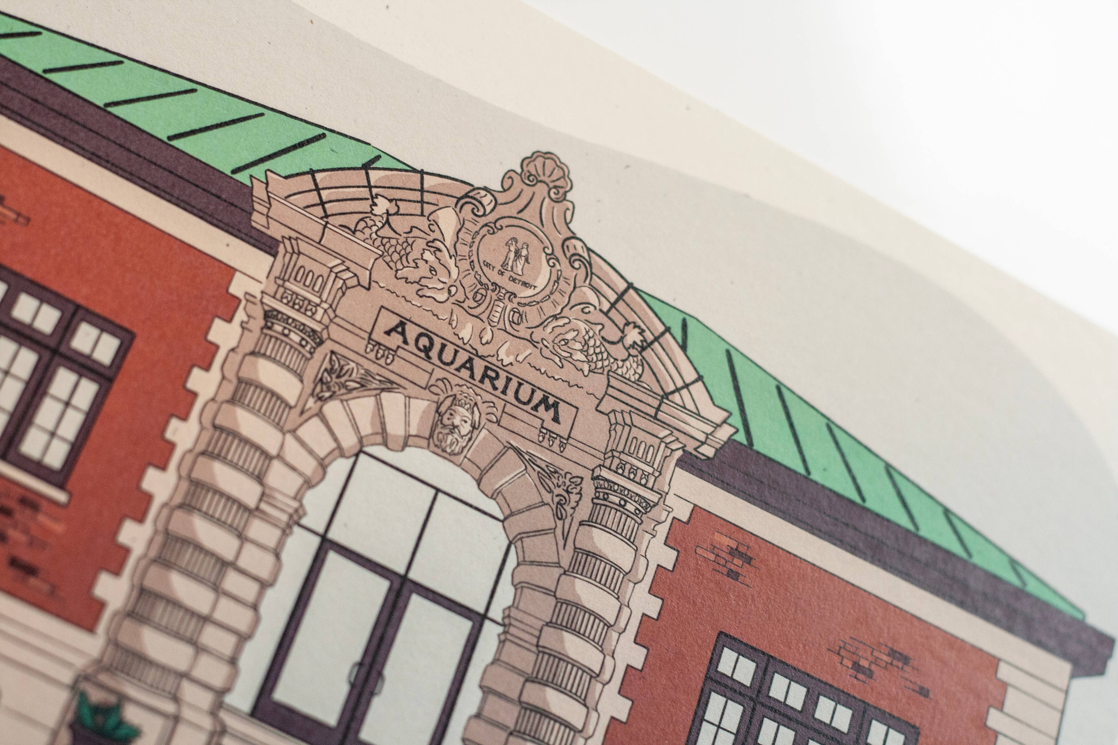 Telegram Print Co. - Wholesale Art Print - Detroit Belle Isle, Aquarium, 8x10 Print4