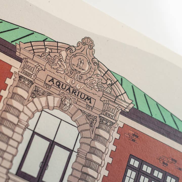 Telegram Print Co. - Wholesale Art Print - Detroit Belle Isle, Aquarium, 8x10 Print4