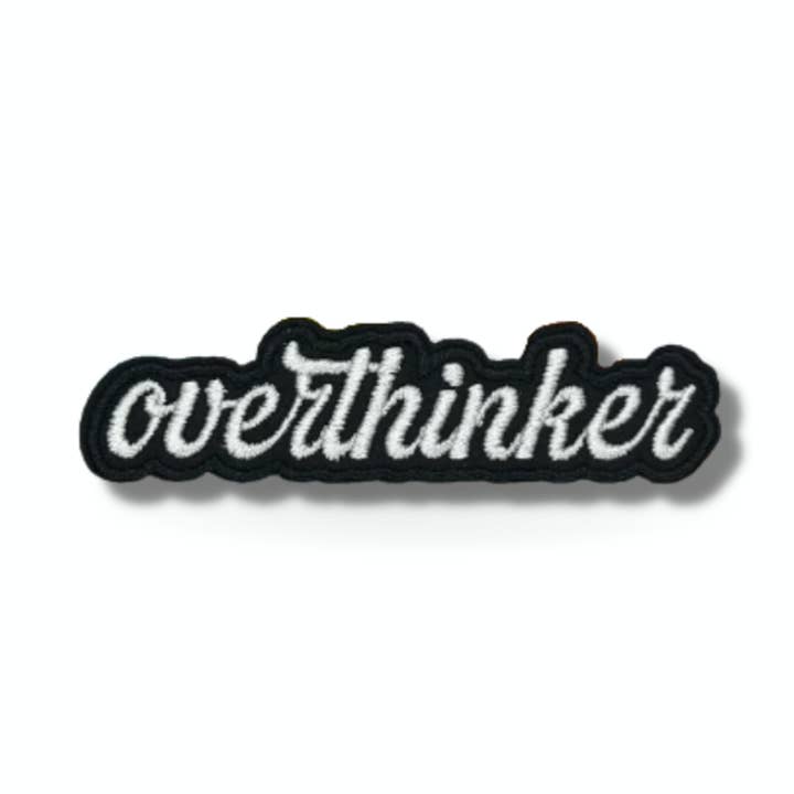 Overthinker Embroidered Patch, Trucker Hat, Mental Health for wholesale by Lola & Bean Creations