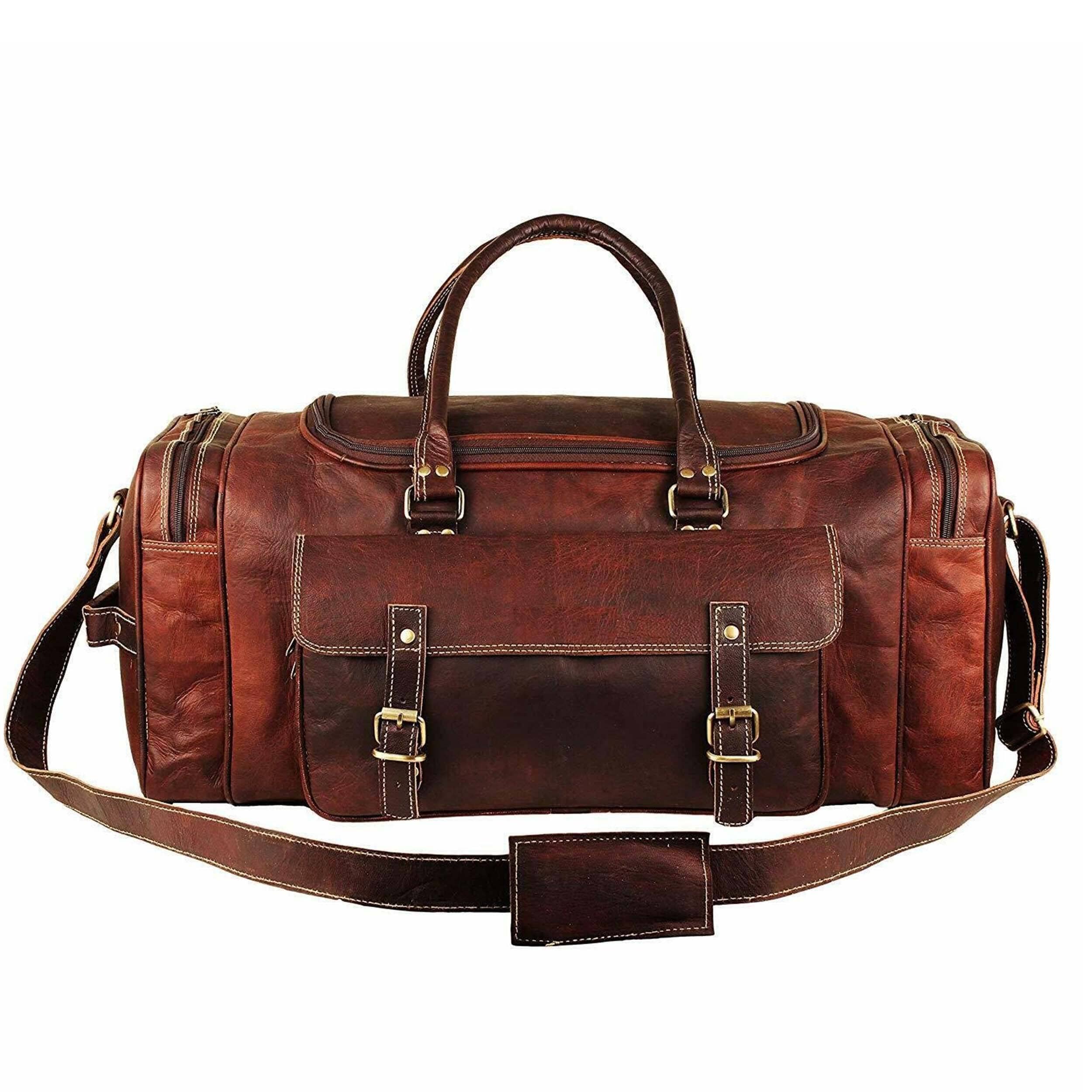 Classy Leather Bags - Wholesale Weekender Bag - Men's - Traveler Weekender Duffle Bag + FREE Toiletry Bag3