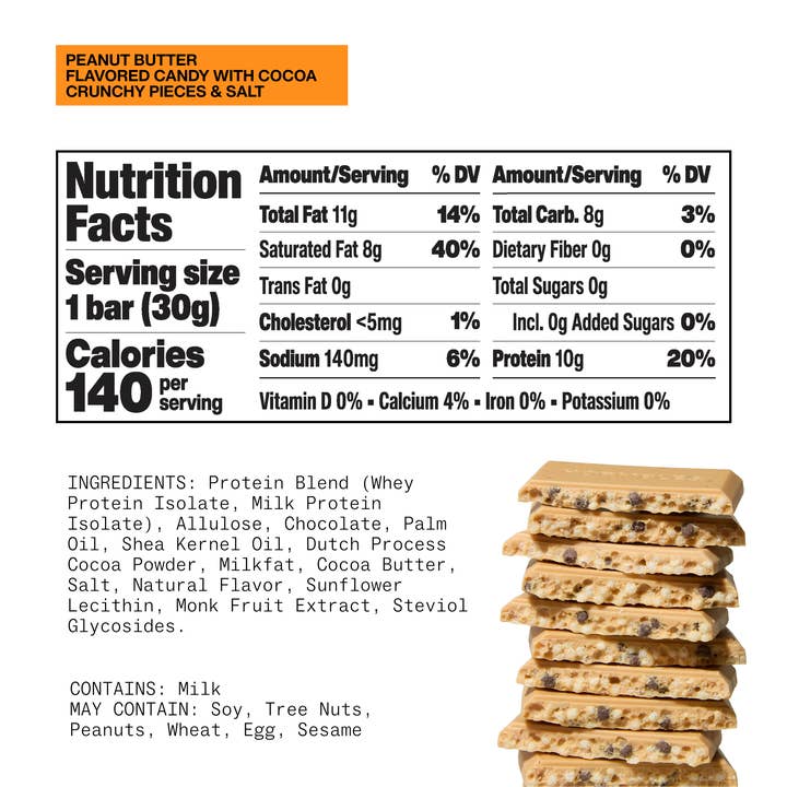 Hormbles Chormbles - Wholesale Chocolate Bar - Peanut Butter Chocolate Protein Candy Bar (12 per carton)8
