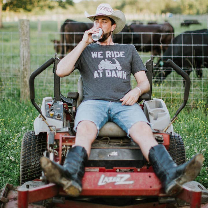 We Ride at Dawn Men's Shirt, Father's Day Tee, Funny Tee for wholesale by Mugsby