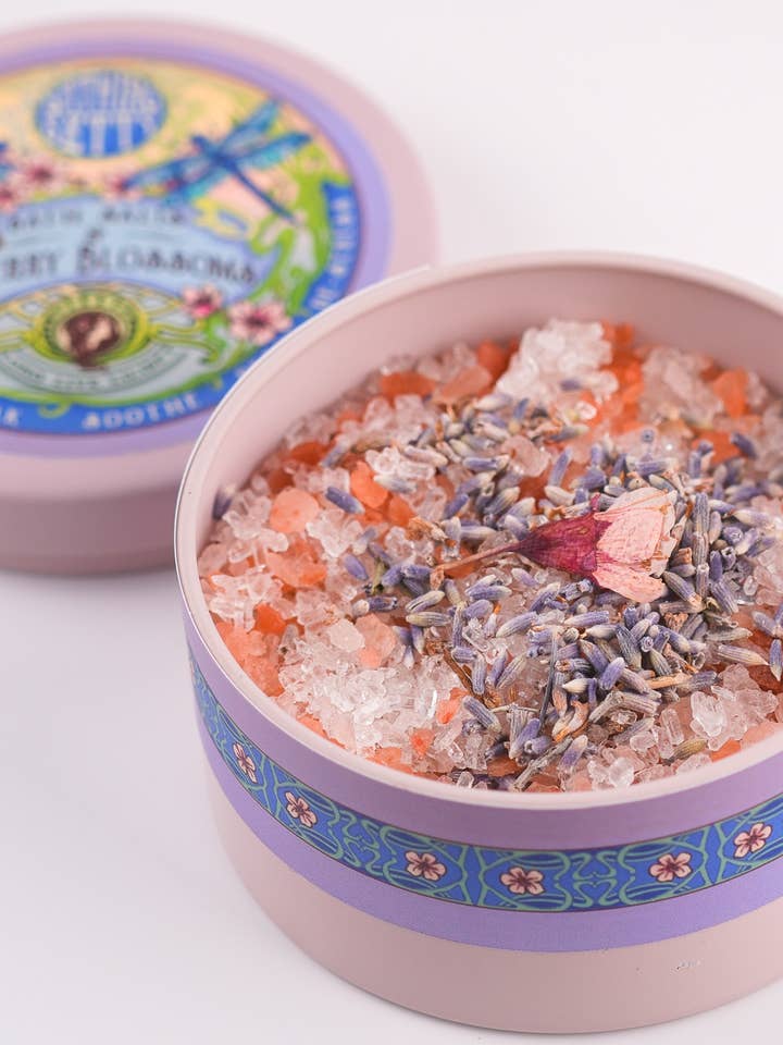 Cherry Blossom Bath Salts | Bathing Betty for wholesale by Blenheim Park Maine