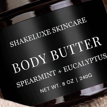 Spearmint Eucalyptus Body Butter for wholesale by ShakeLuxe Skincare