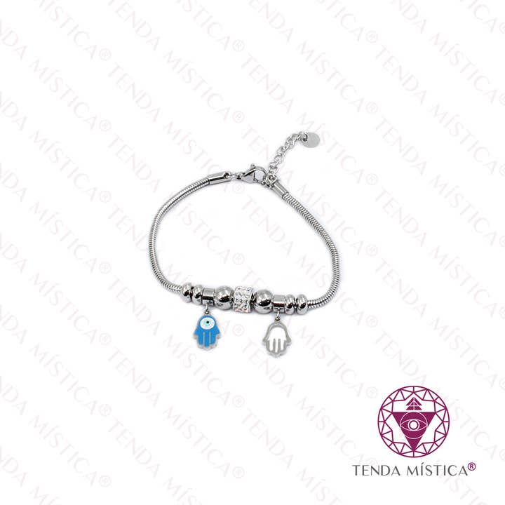 Armband Stål Fatimas Hand Silverfärgad för wholesale av Tenda Mística