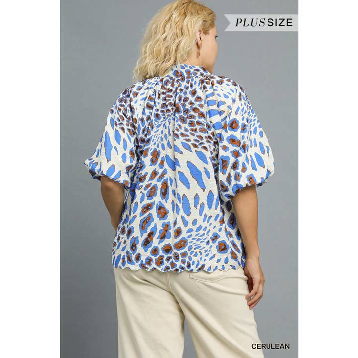 STYLE USA - Wholesale Shirt - Women's - PLUS Animal Print V-Neck Blouse2
