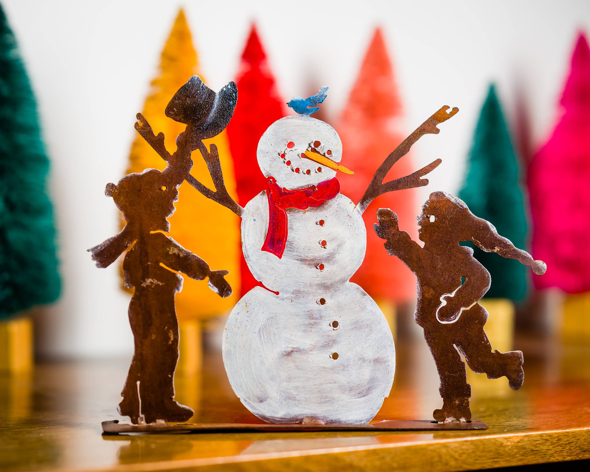 Elegant Garden Design – Engroshandel Julepynt – Snemand og børn pop-up - Malet1