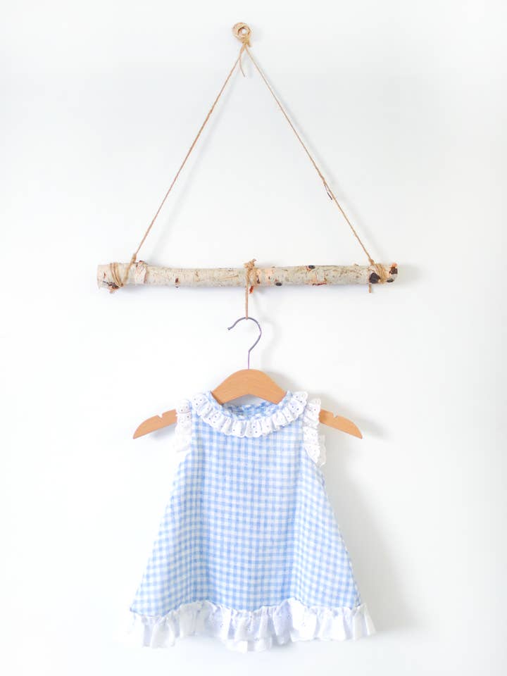 Coquelicot – Vestido - Crianças por atacado – Cuadritos de casal Bali Gasa