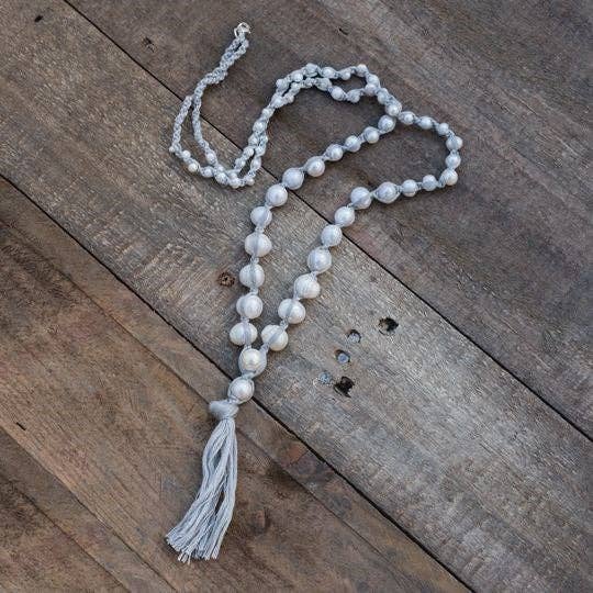 satya necklace-white pearl for wholesale by Wild Abandon Jewelry