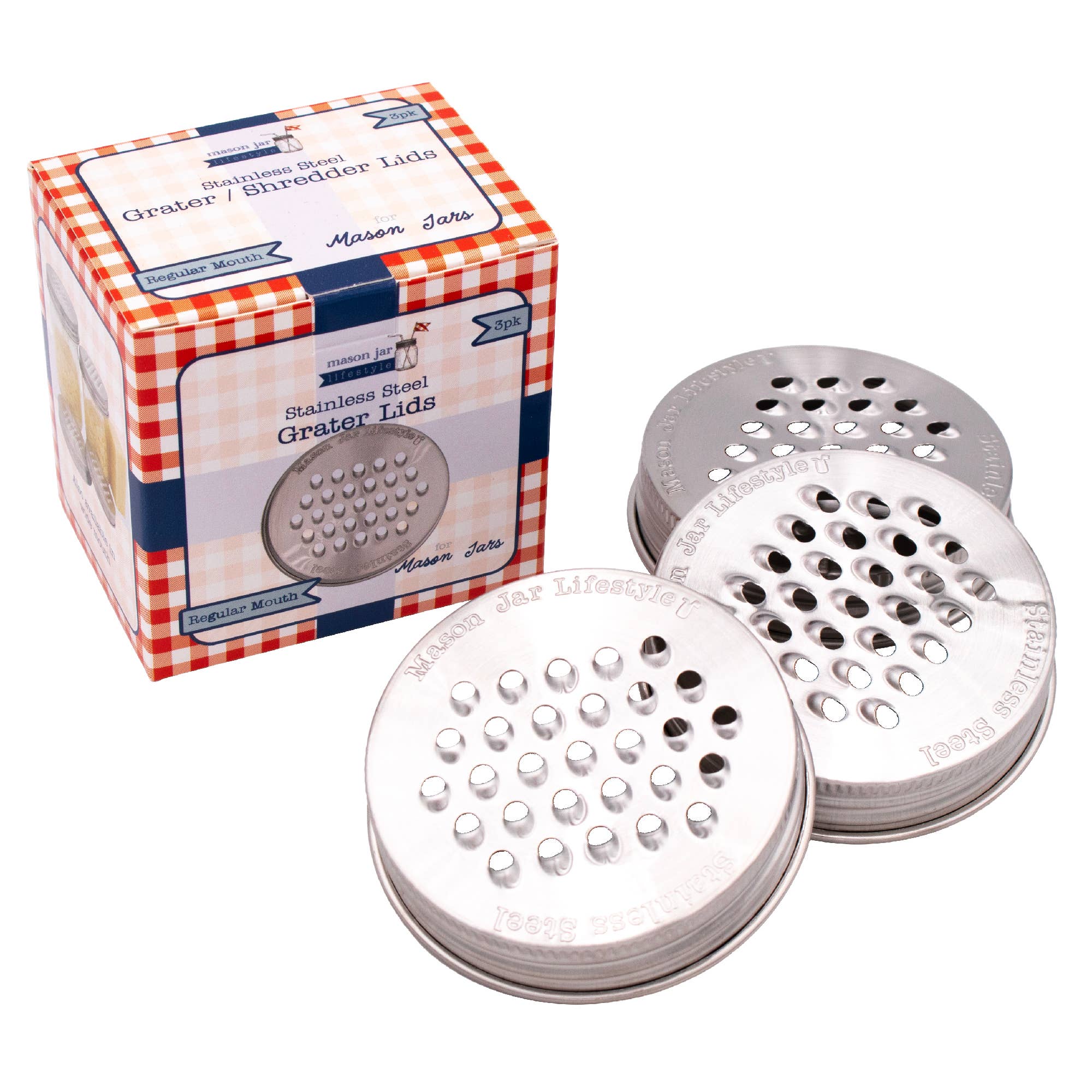 Mason Jar Lifestyle - Wholesale Kitchen Tool/Gadget - Grater / Shredder Lid for Mason Jars2