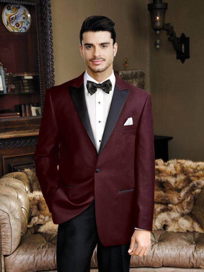 Veste en velours « Liam » Merlot Peak (séparée) pour la vente par Tux-USA®