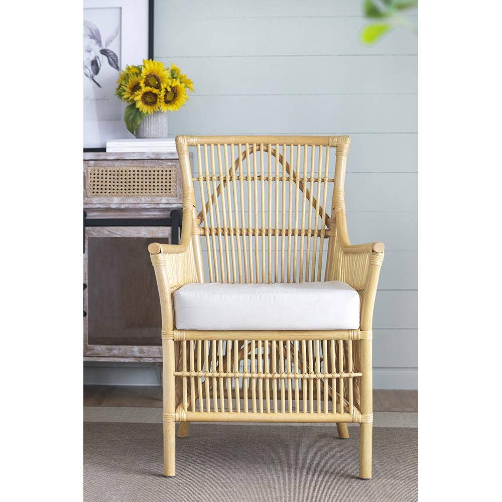 A&B Home Group Inc. – Engroshandel Stol – 23x23x37,5" Rattan Stol Høj Armlæn - Brun/Creme18