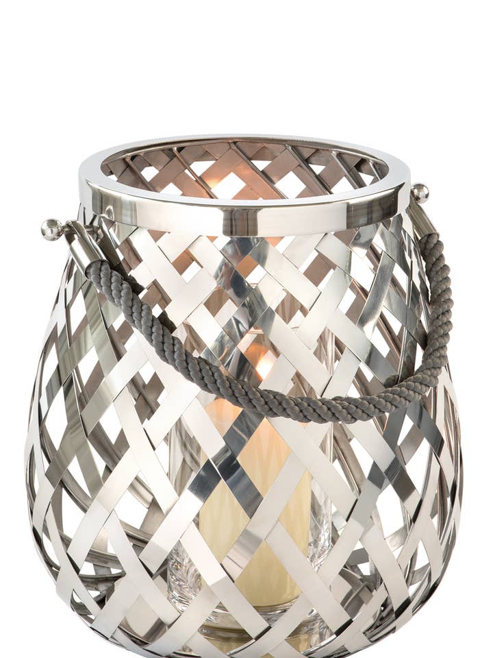 OTIS/lantaarn, roestvrij staal met glas/H.33cm, D.33 voor wholesale door FINK Living