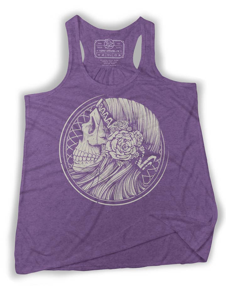 Débardeur Dead Head - Violet pour la vente par Half Hazard Press