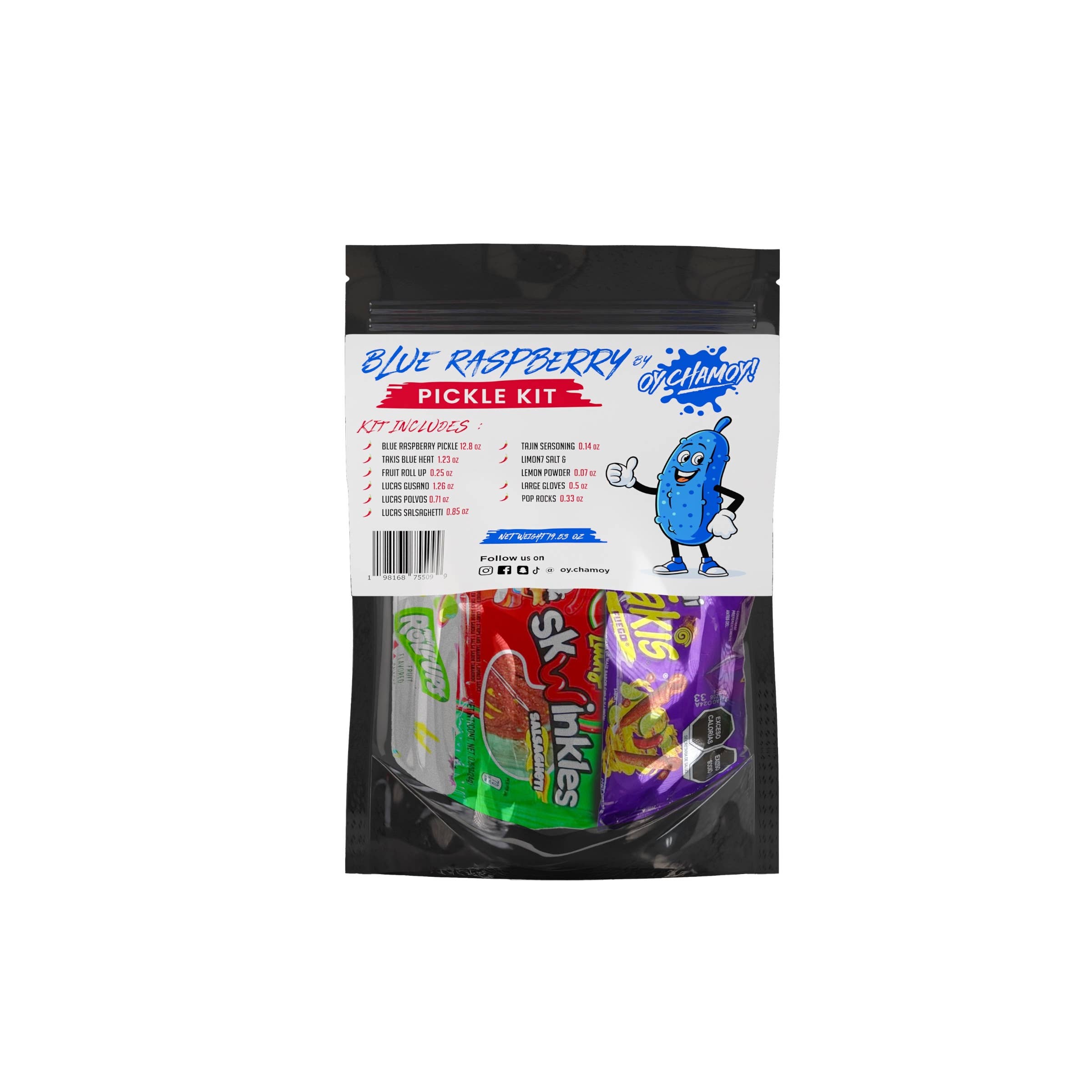 Fizz and Sweets Wholesale - Venta al por mayor Golosinas duras - Nuevo kit de encurtidos de frambuesa azul de 10 unidades