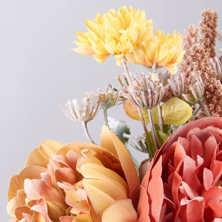 Primitives by Kathy - Wholesale Artificial Flowers - Bronzed Peony Mix Bouquet2