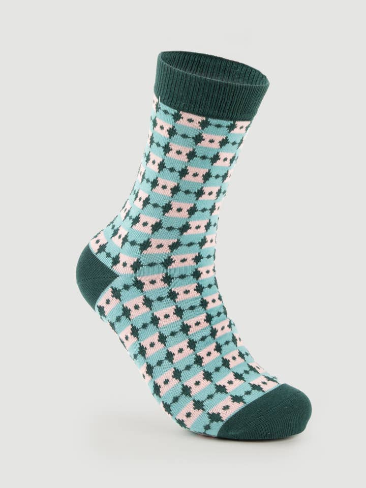 Organic Cotton Socks Rhombus Boj Fair Trade for wholesale by Veraluna Sustainable Clothing