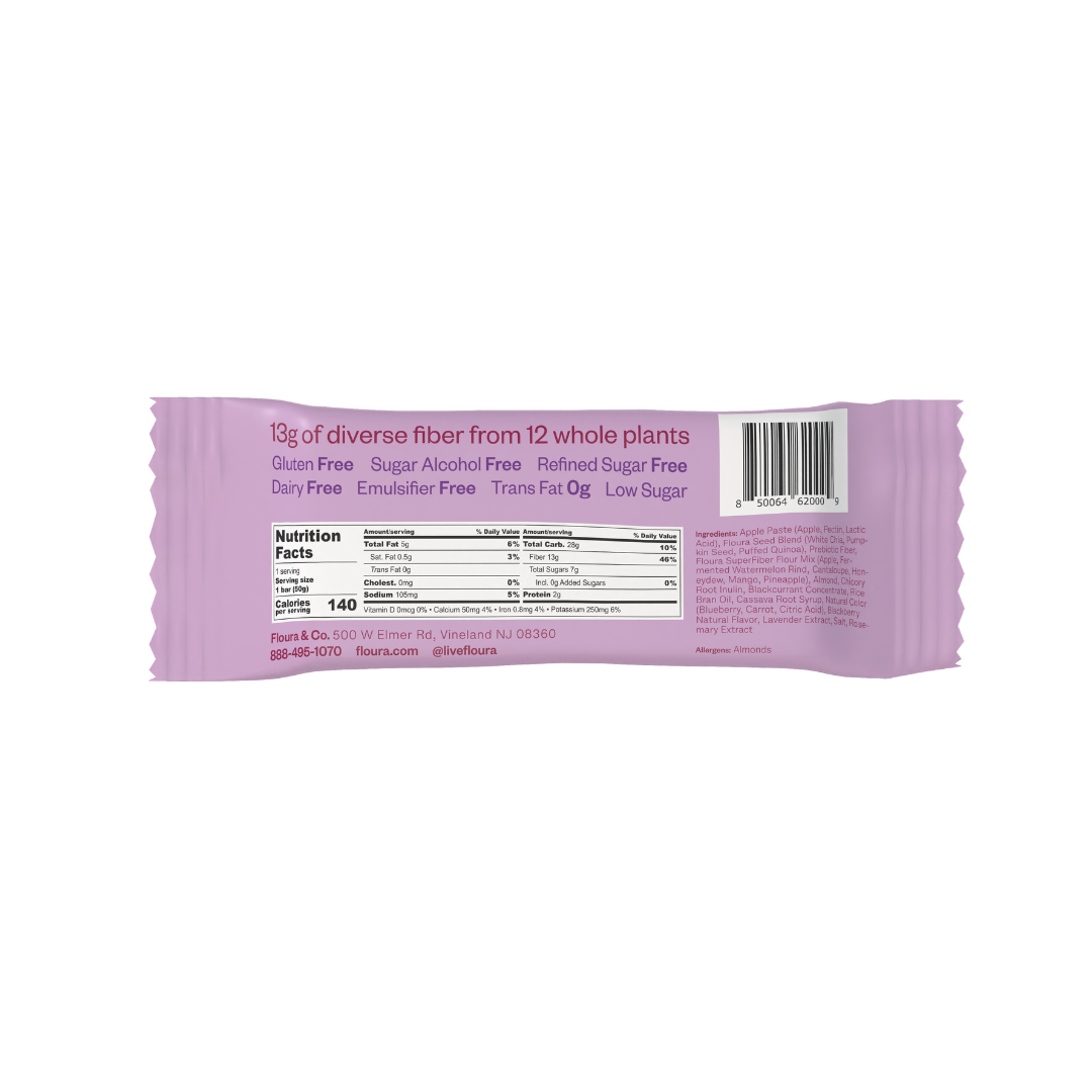 Floura & Co - Wholesale Snack Bar - Brambleberry Lavender Fiber Snack Bar [10 Pack]
3