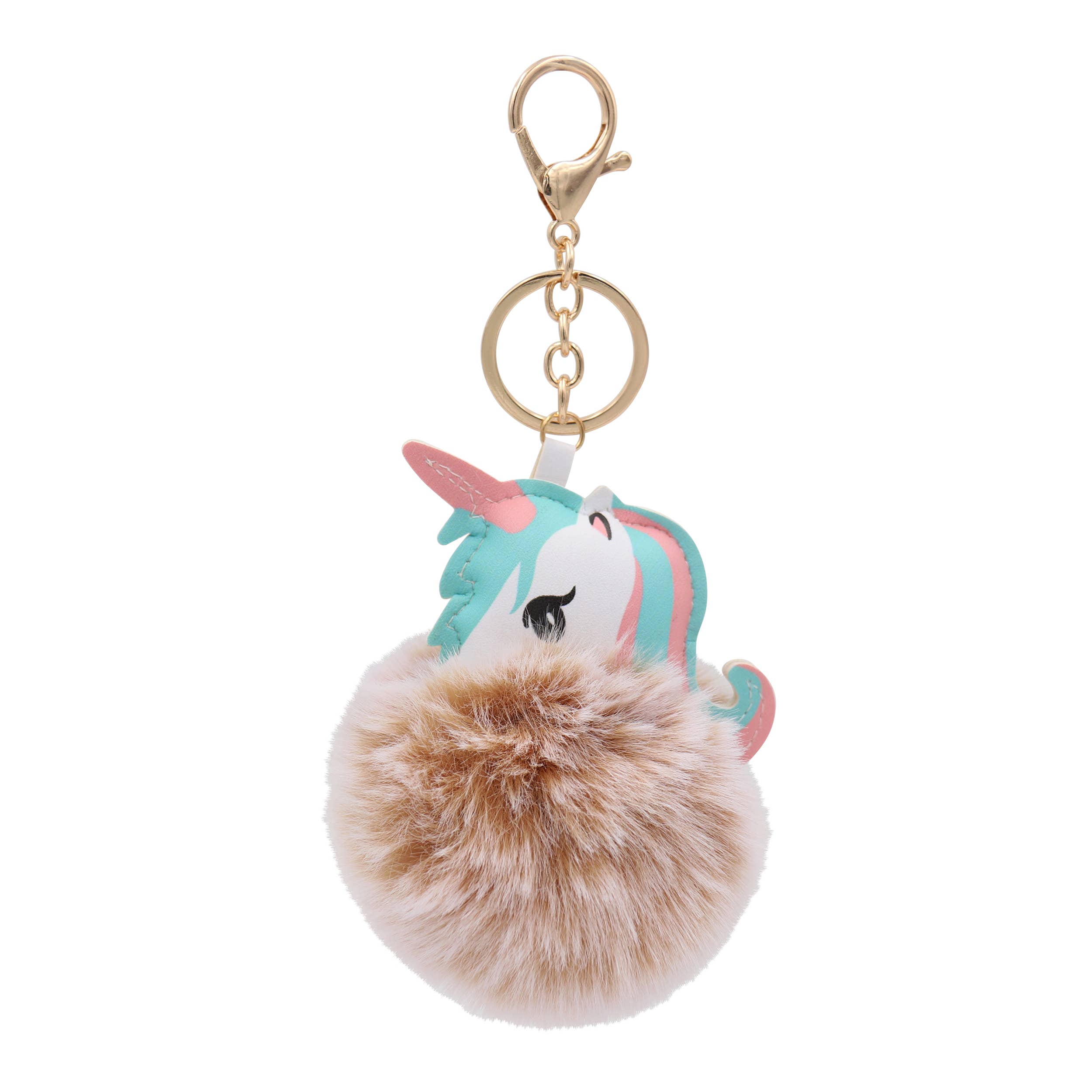 Real Sic - Wholesale Keychain - Unisex - Cute Animal Faux Fur Fluffy Fuzzy Pom Pom Keychain - Unicorn8